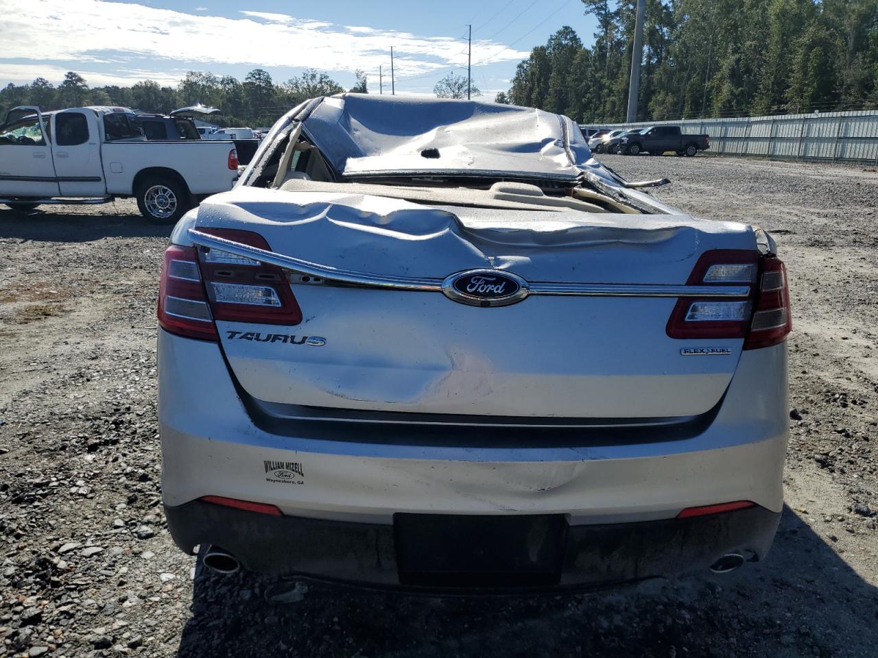 2015 Ford Taurus VIN 1FAHP2D85FG183640 Copart auction photo, top/roof damage thumbnail 6