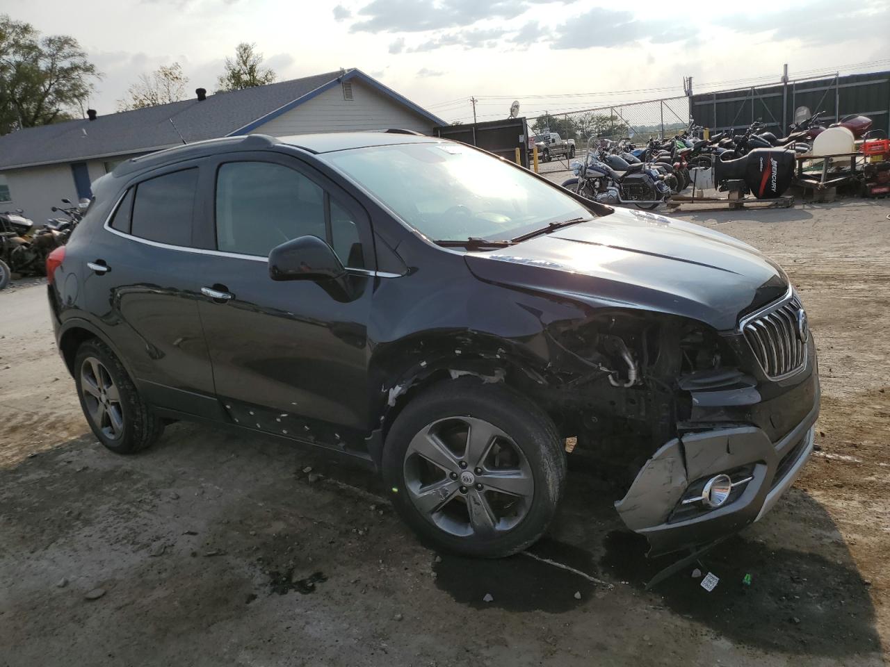 2013 Buick Encore VIN KL4CJBSB7DB097593 Copart auction photo, all over damage thumbnail 4