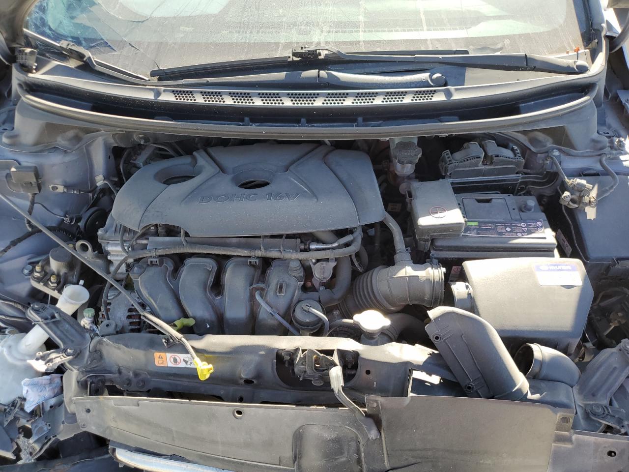 2012 Hyundai Elantra VIN KMHDH4AEXCU471366 Copart auction photo, front end damage thumbnail 12