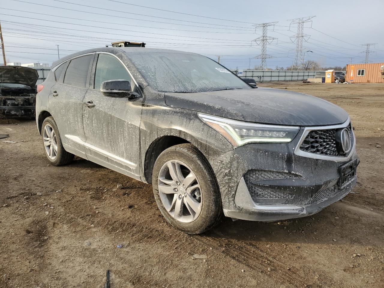 2021 Acura RDX VIN 5J8TC2H74ML009307 Copart auction photo, side / front end damage thumbnail 4