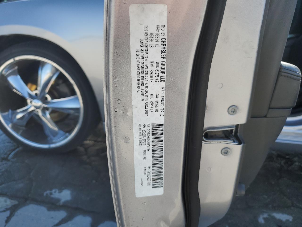 2013 Dodge Charger VIN 2C3CDXHG5DH640738 Copart auction photo, front end damage thumbnail 13