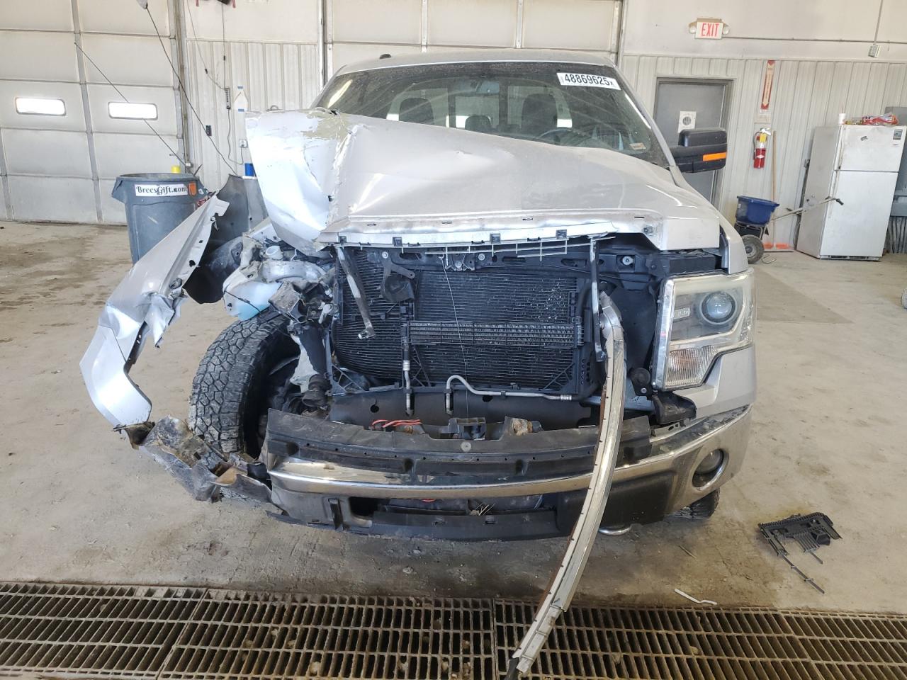 2014 Ford F-150 VIN 1FTFW1EF7EKG45221 Copart auction photo, front end / undercarriage damage thumbnail 5