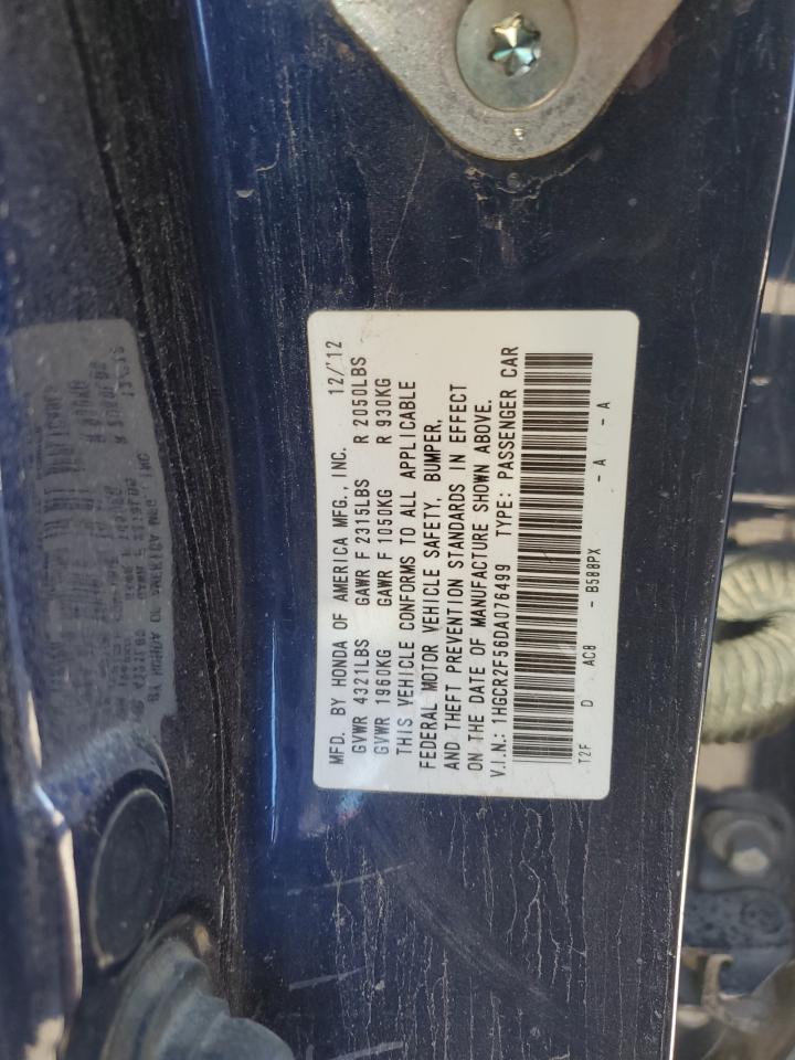 2013 Honda Accord VIN 1HGCR2F56DA076499 Copart auction photo, all over / undercarriage damage thumbnail 13