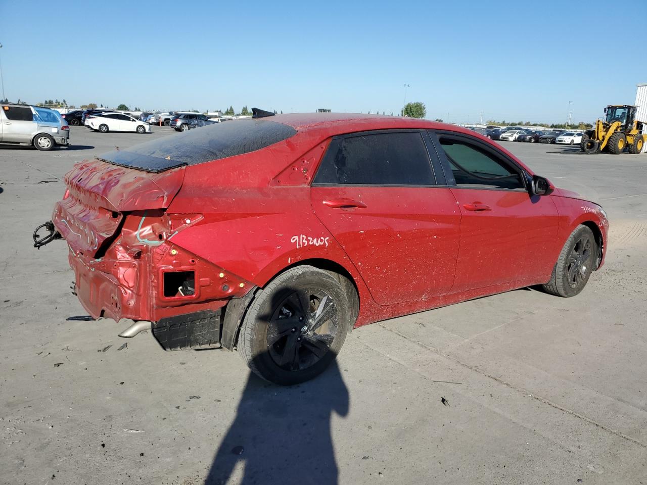 2022 Hyundai Elantra VIN 5NPLS4AG7NH085844 Copart auction photo, rear end damage thumbnail 3