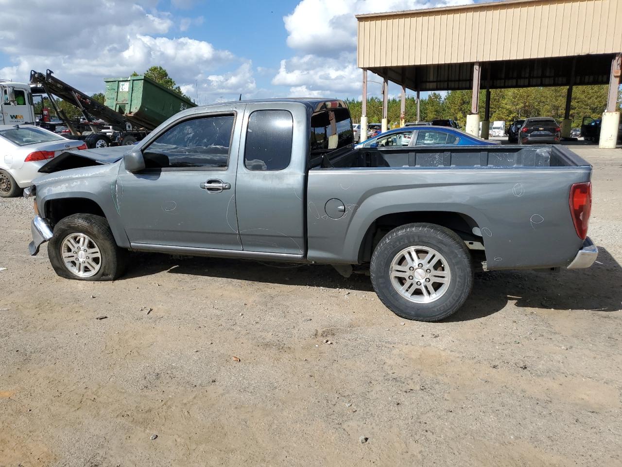 2009 GMC Canyon VIN 1GTDT19E698142512 Copart auction photo, front end / side damage thumbnail 2