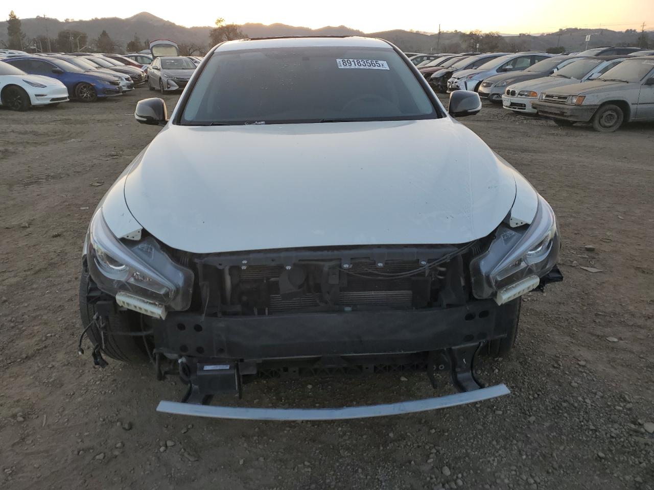 2019 Infiniti Q50 VIN JN1EV7AP2KM512692 Copart auction photo, vandalism / front end damage thumbnail 5