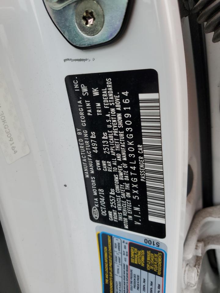 2019 KIA Optima VIN 5XXGT4L30KG309164 Copart auction photo, front end damage thumbnail 14