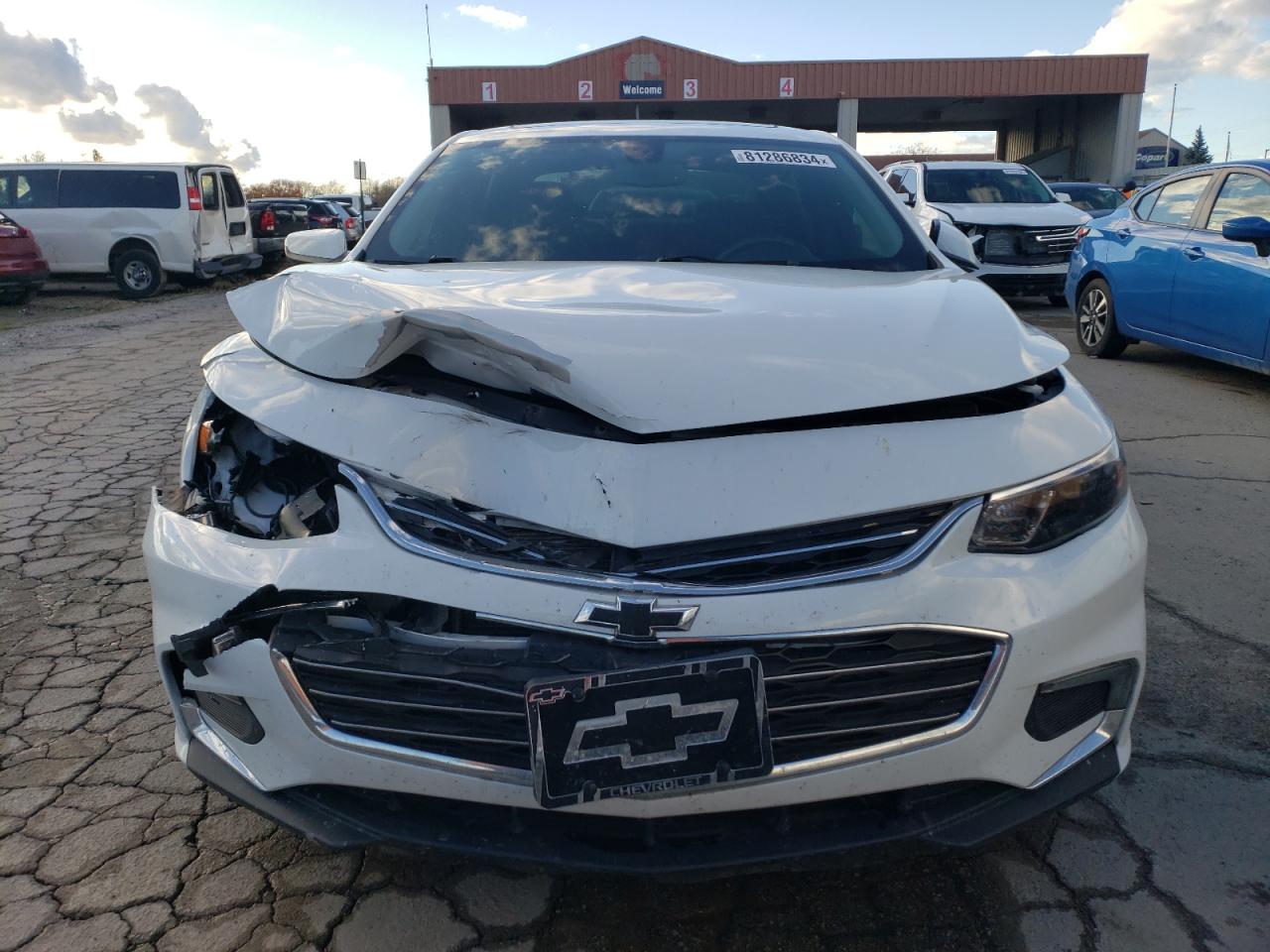 2016 Chevrolet Malibu VIN 1G1ZE5ST1GF353165 Copart auction photo, front end / side damage thumbnail 5