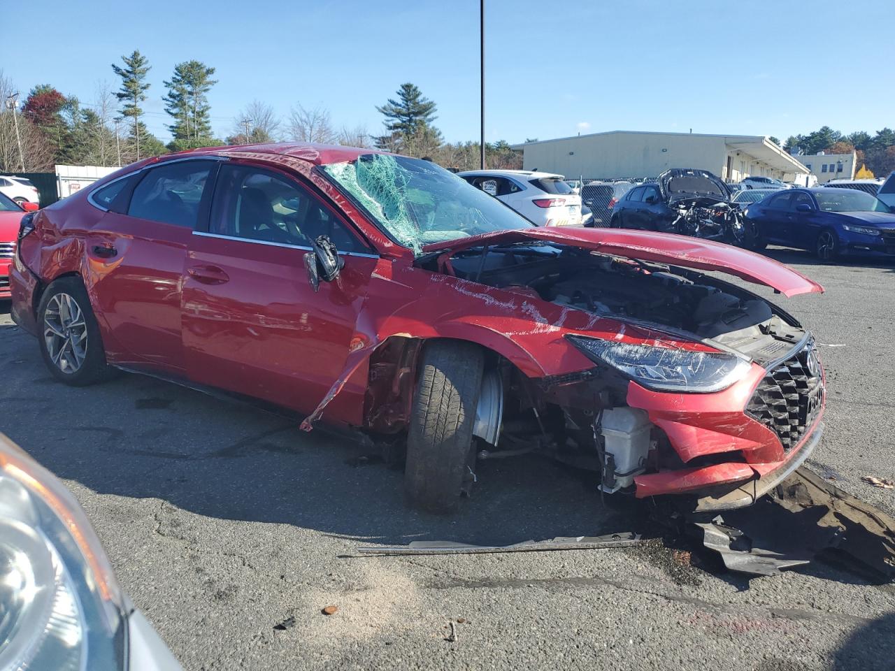 2021 Hyundai Sonata VIN 5NPEL4JA8MH079339 Copart auction photo, all over damage thumbnail 4