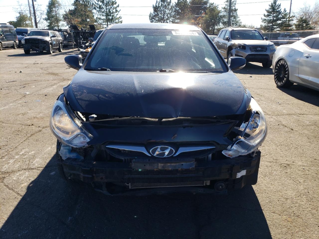 2013 Hyundai Accent VIN KMHCU5AE4DU088277 Copart auction photo, front end damage thumbnail 5