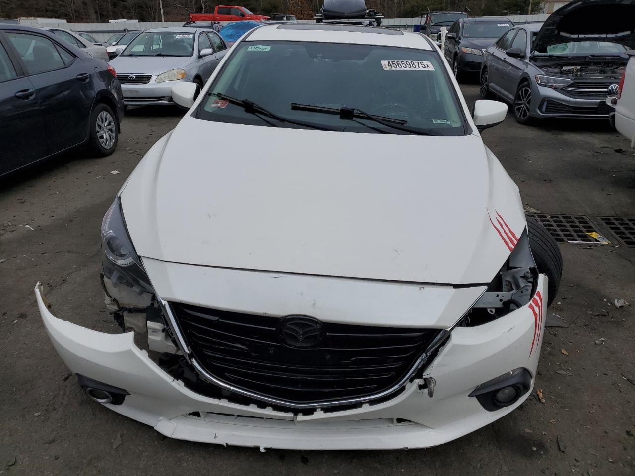 2014 Mazda 3 VIN JM1BM1W35E1155875 Copart auction photo, front end / undercarriage damage thumbnail 5