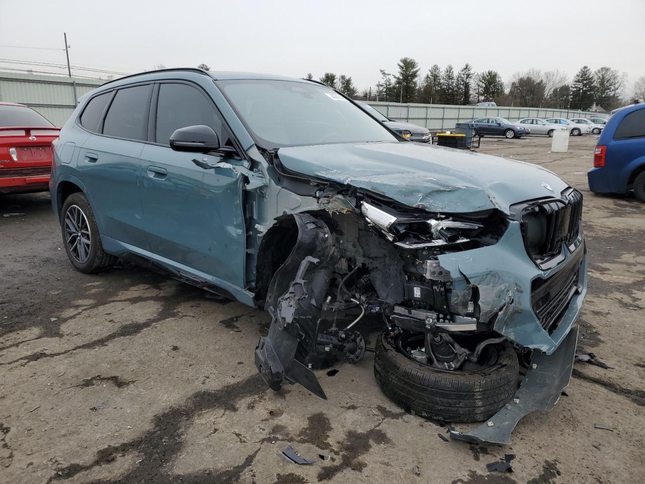 2023 BMW X1 VIN WBX73EF08P5X86169 Copart auction photo, front end / side damage thumbnail 4