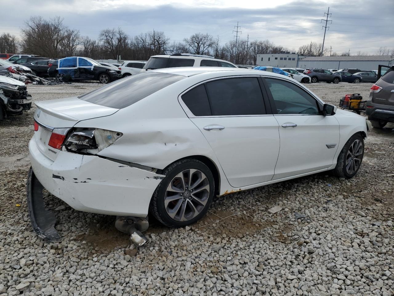 2014 Honda Accord VIN 1HGCR2F59EA113840 Copart auction photo, front end / rear end damage thumbnail 3