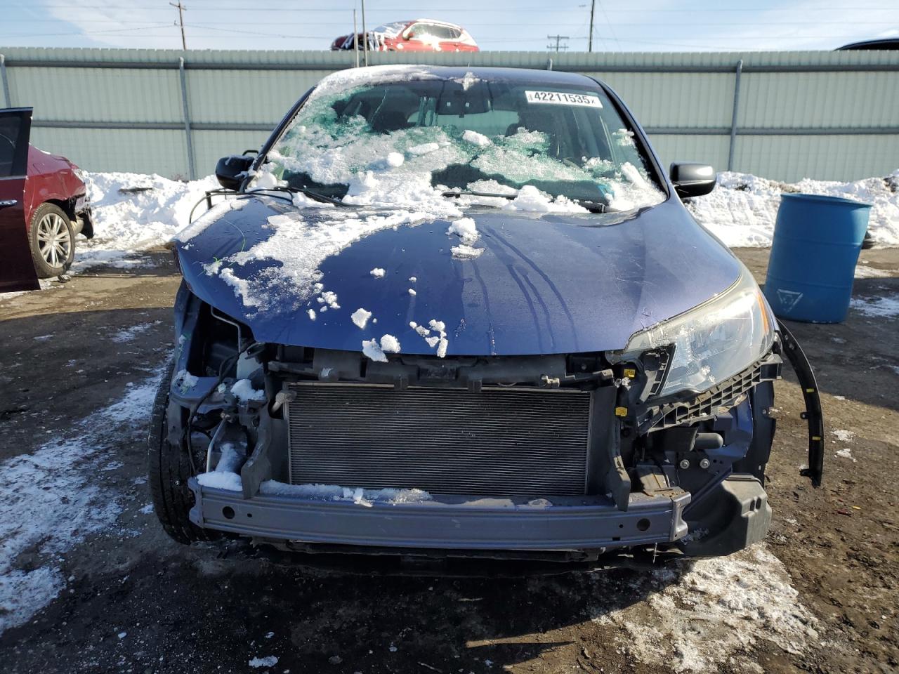 2014 Honda CR-V VIN 2HKRM4H35EH696785 Copart auction photo, front end / rear end damage thumbnail 5