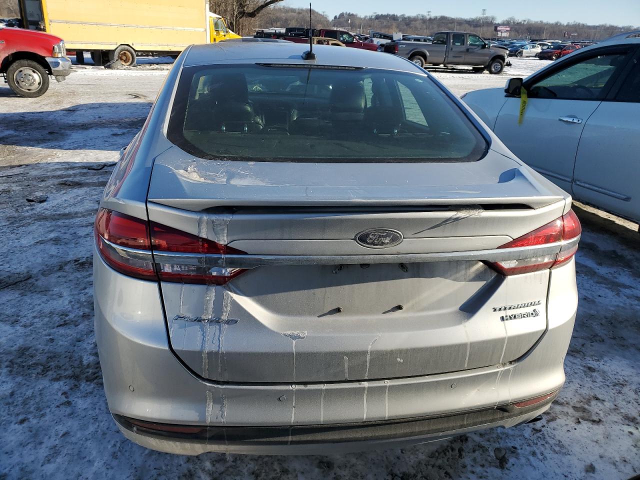 2017 Ford Fusion VIN 3FA6P0RU5HR224099 Copart auction photo, rear end damage thumbnail 6