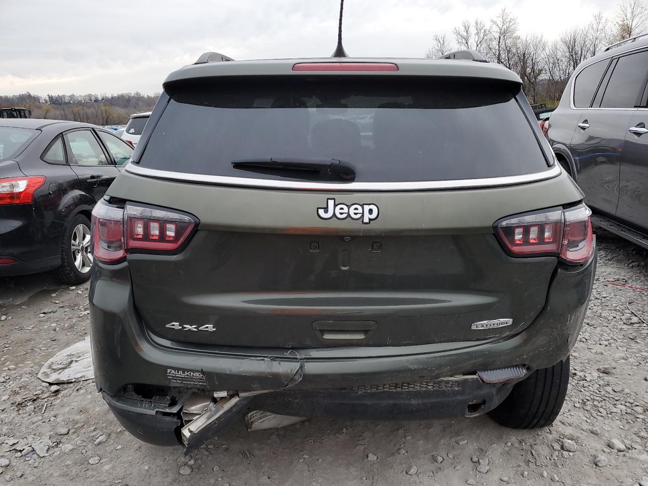 2018 Jeep Compass VIN 3C4NJDBB5JT362080 Copart auction photo, rear end damage thumbnail 6