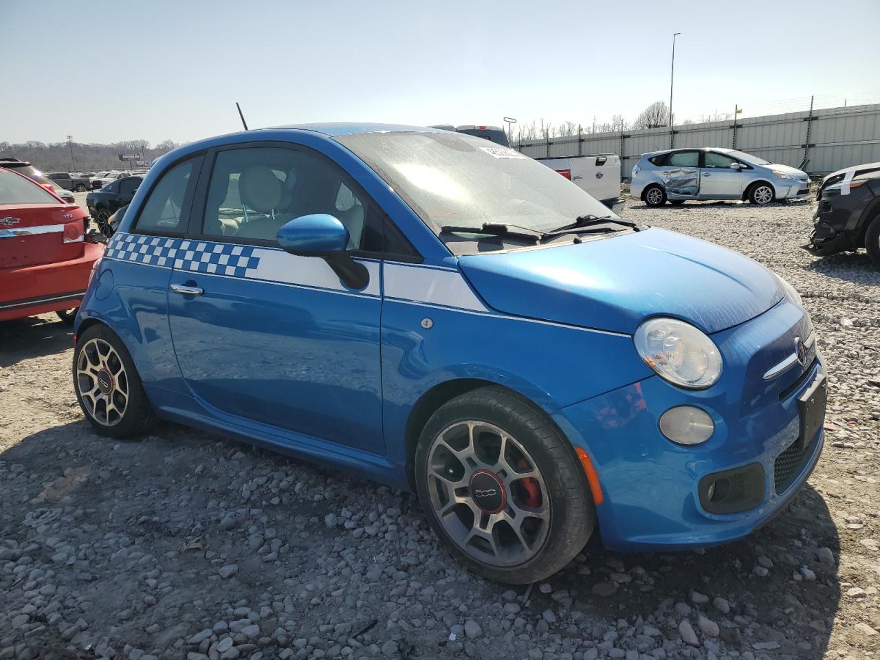 2015 Fiat 500 VIN 3C3CFFBR3FT560654 Copart auction photo, rear end damage thumbnail 4