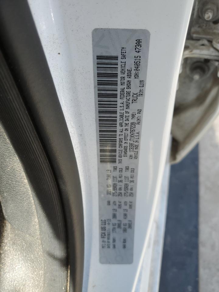 2019 RAM 1500 VIN 1C6SRFJT1KN787239 Copart auction photo, front end damage thumbnail 12