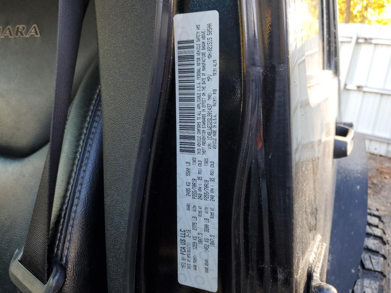 2016 Jeep Wrangler VIN 1C4BJWEG2GL201437 Copart auction photo, undercarriage / side damage thumbnail 13