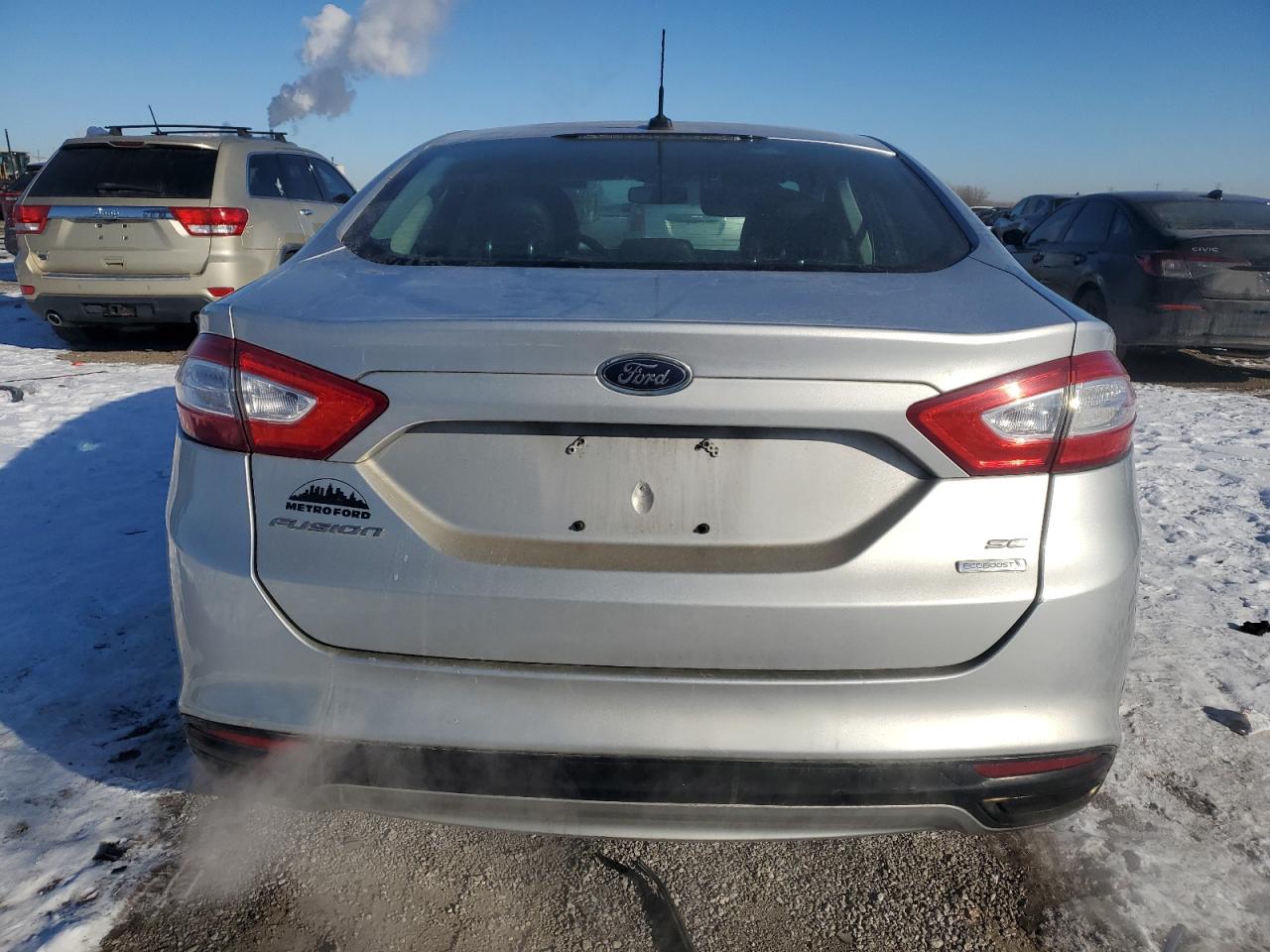 2014 Ford Fusion VIN 3FA6P0H95ER380698 Copart auction photo, side / rear end damage thumbnail 6