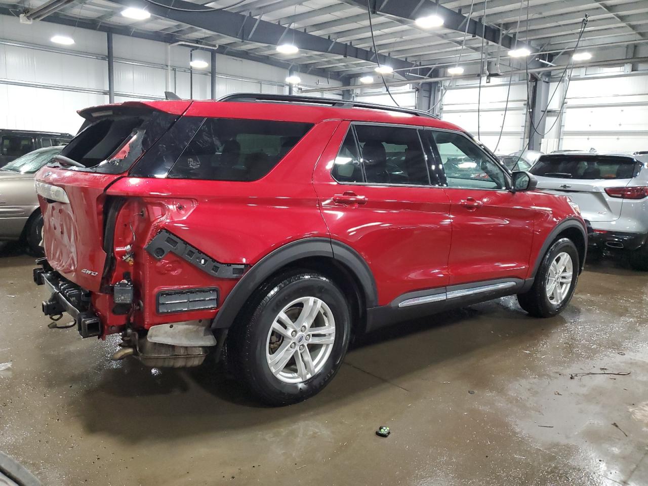 2021 Ford Explorer VIN 1FMSK8DH3MGA62390 Copart auction photo, rear end damage thumbnail 3