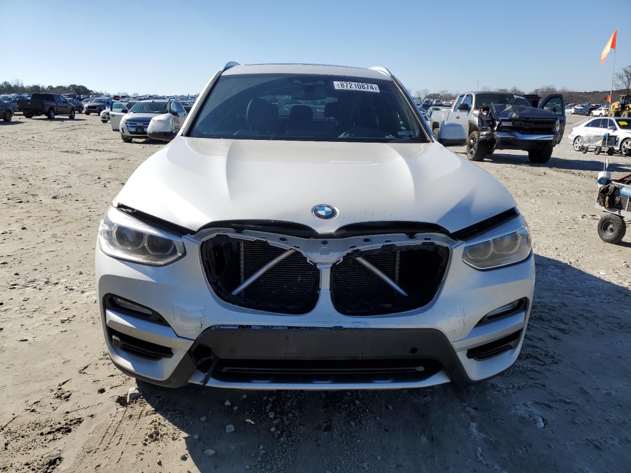2018 BMW X3 VIN 5UXTR9C54JLC74558 Copart auction photo, front end damage thumbnail 5