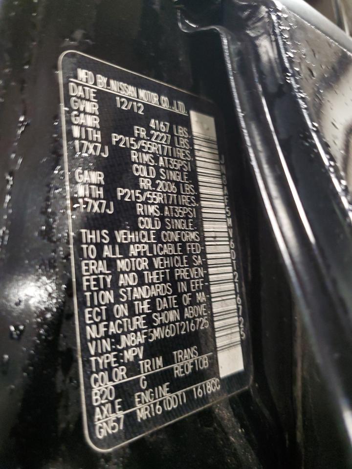 2013 Nissan Juke VIN JN8AF5MV6DT216725 Copart auction photo, front end / minor dent/scratches damage thumbnail 13
