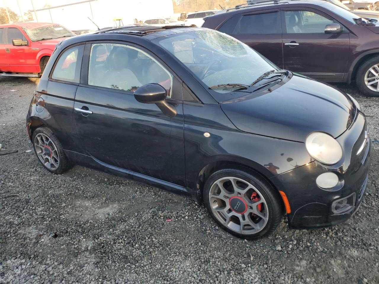 2018 Fiat 500 VIN 3C3CFFBR1CT115504 Copart auction photo, top/roof damage thumbnail 4
