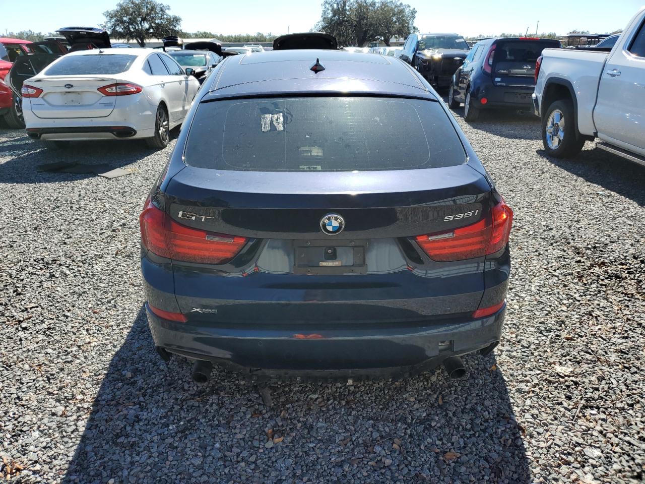 2014 BMW 5er VIN WBA5M4C51ED183415 Copart auction photo, front end / side damage thumbnail 6