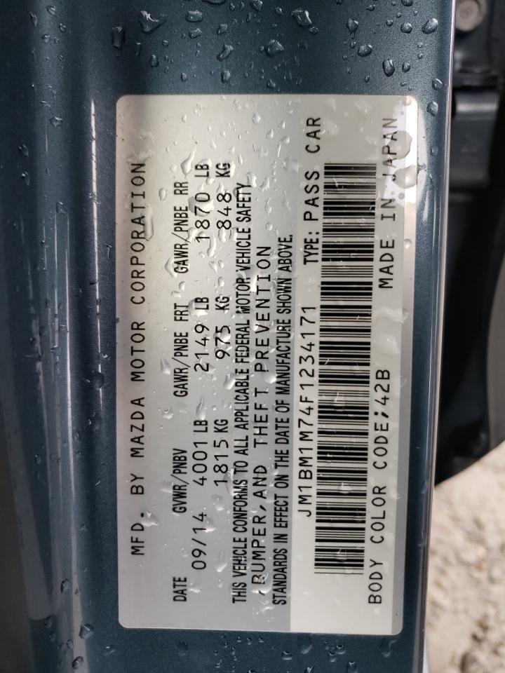 2015 Mazda 3 VIN JM1BM1M74F1234171 Copart auction photo, side damage thumbnail 14
