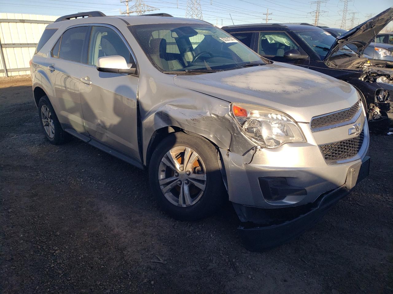 2013 Chevrolet Equinox VIN 1GNALDEK6DZ114431 Copart auction photo, front end / side damage thumbnail 4
