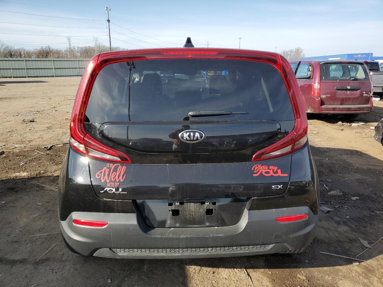 2020 KIA Soul VIN KNDJ33AU6L7122386 Copart auction photo, front end / side damage thumbnail 6