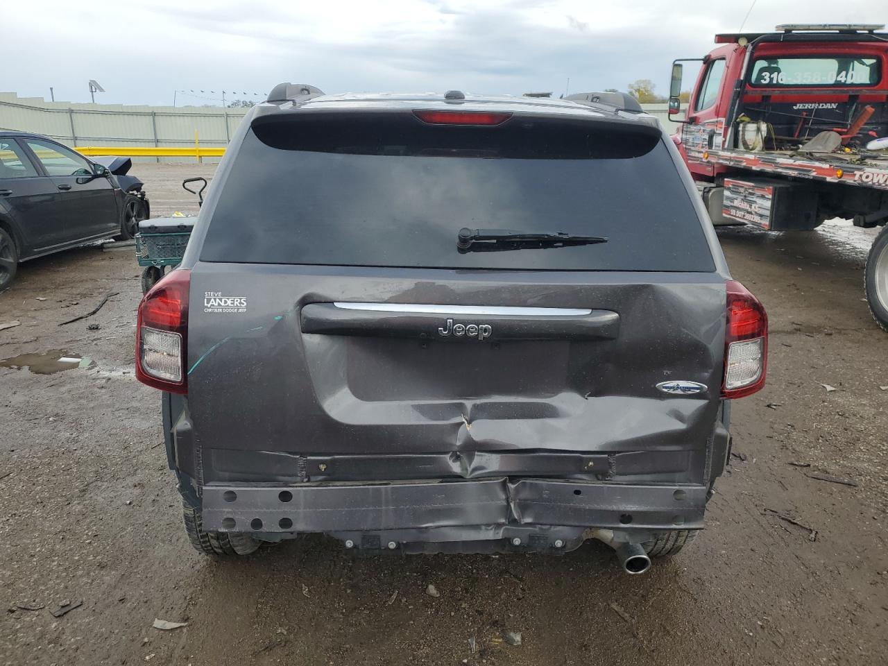 2017 Jeep Compass VIN 1C4NJCEB0HD166473 Copart auction photo, rear end / front end damage thumbnail 6