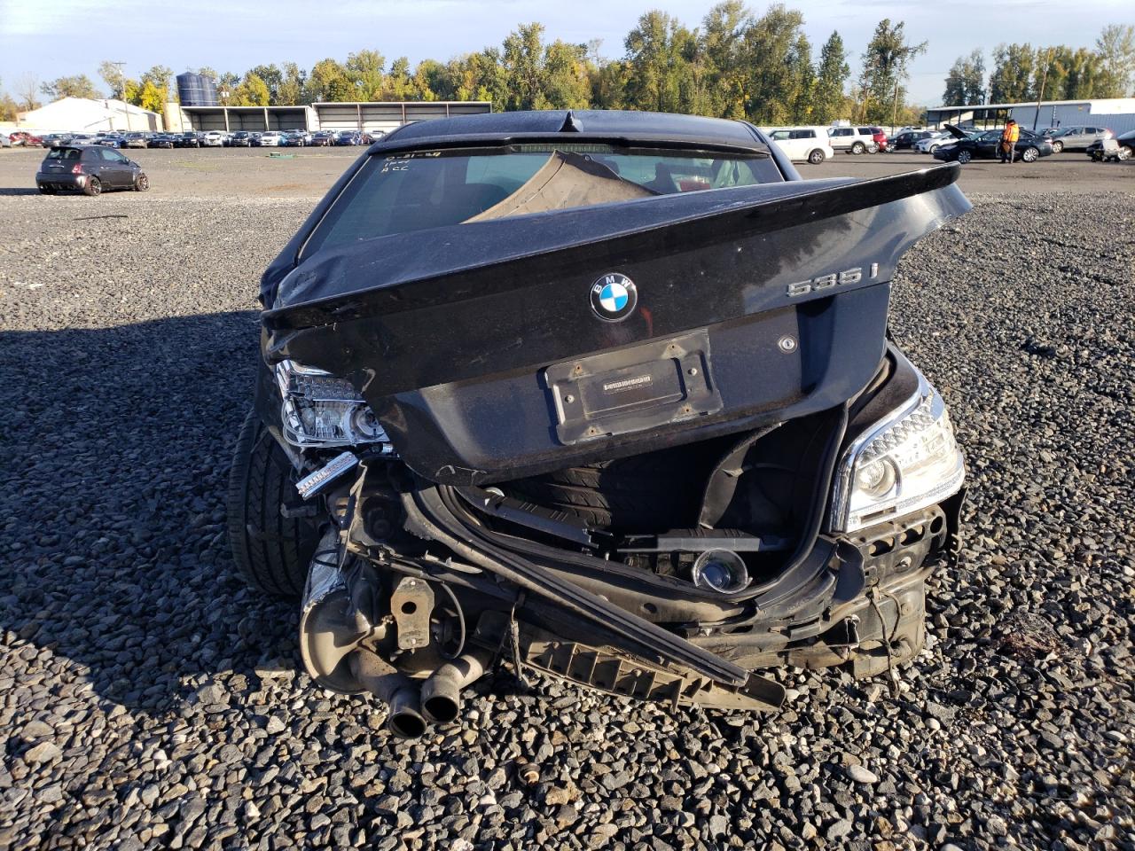 2010 BMW 5er VIN WBANW1C58AC165308 Copart auction photo, rear end damage thumbnail 6
