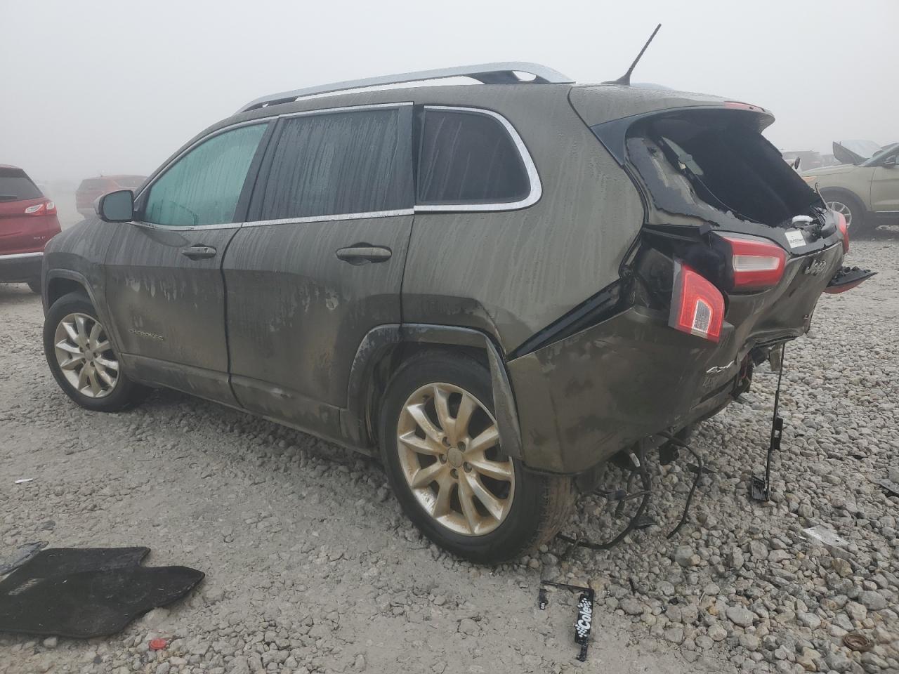 2015 Jeep Grand Cherokee VIN 1C4PJMDS4FW631077 Copart auction photo, rear end / side damage thumbnail 2
