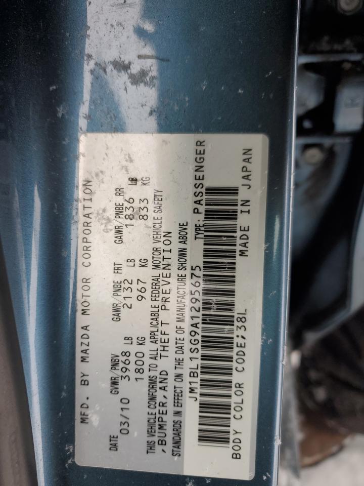 2010 Mazda 3 VIN JM1BL1SG9A1295675 Copart auction photo, front end / side damage thumbnail 12