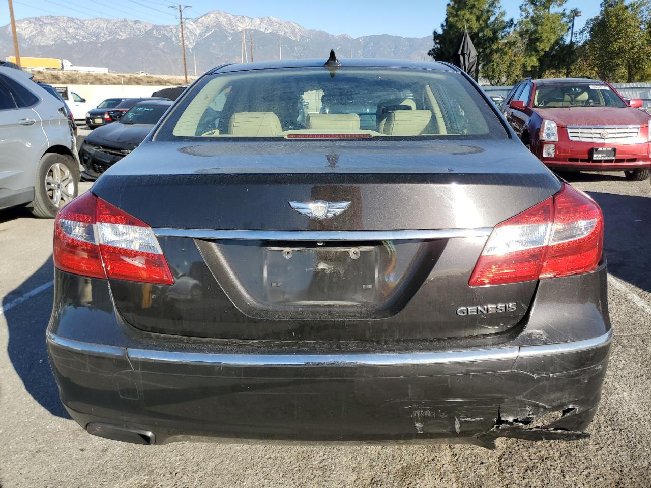 2013 Hyundai Genesis VIN KMHGC4DD0DU251041 Copart auction photo, rear end damage thumbnail 6