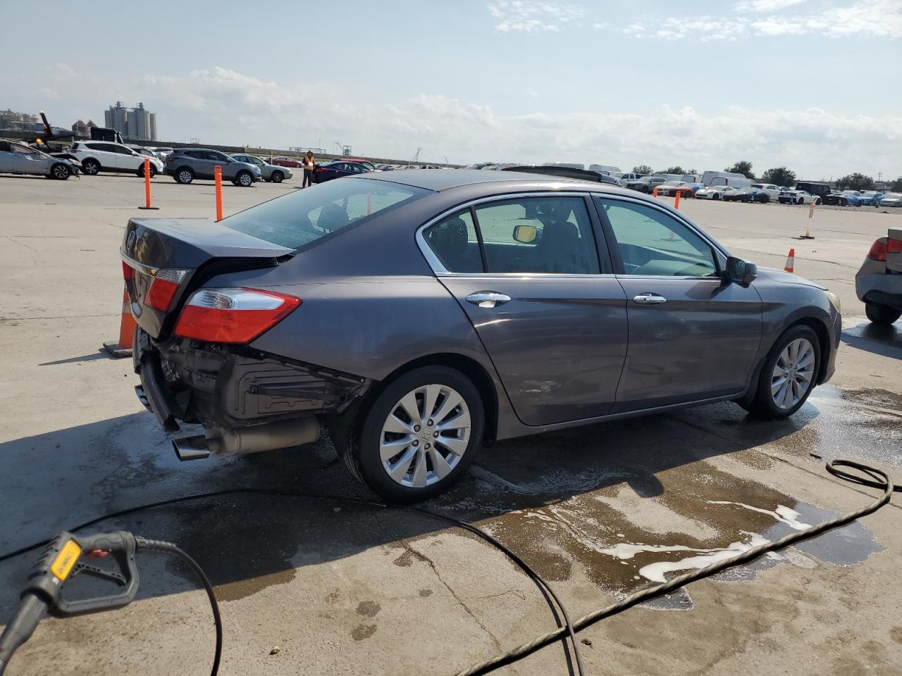 2014 Honda Accord VIN 1HGCR2F79EA027526 Copart auction photo, rear end damage thumbnail 3