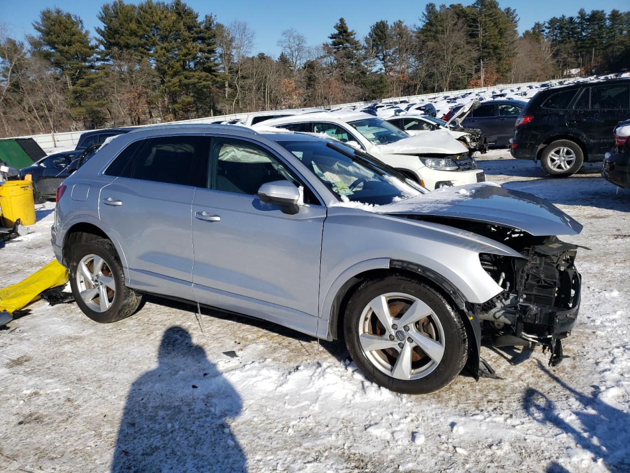 2019 Audi Q3 VIN WA1AECF35K1083330 Copart auction photo, all over damage thumbnail 4