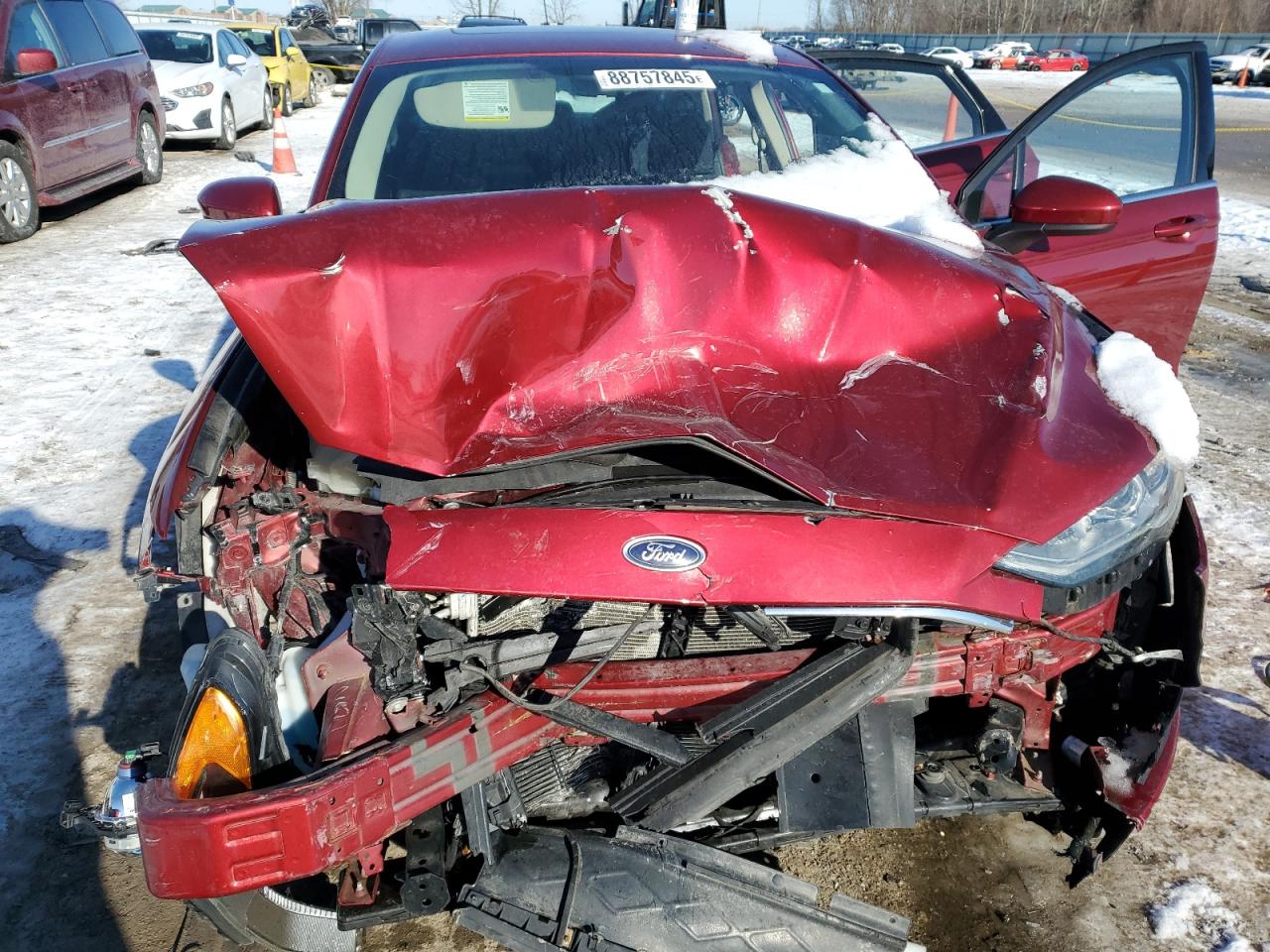2018 Ford Fusion VIN 3FA6P0HD9JR238904 Copart auction photo, front end damage thumbnail 11