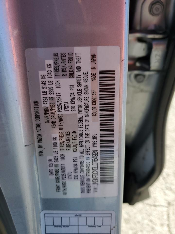 2020 Mazda CX-5 VIN JM3KFBCM3L0764924 Copart auction photo, all over damage thumbnail 13