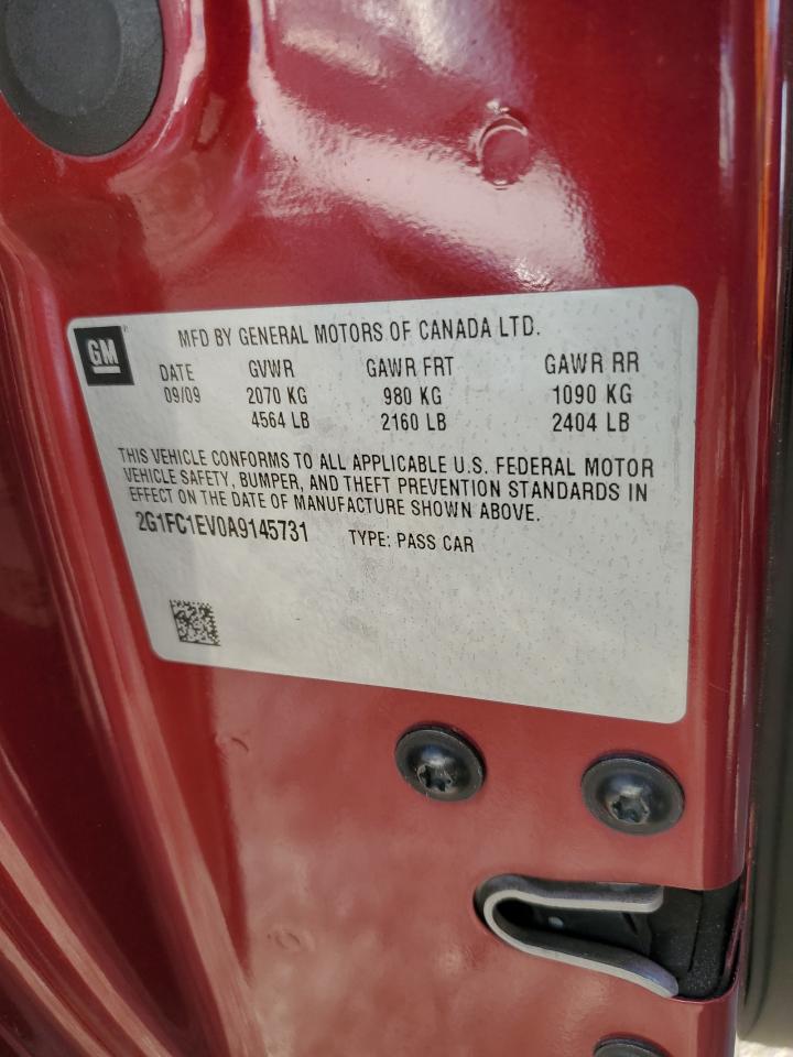 2010 Chevrolet Camaro VIN 2G1FC1EV0A9145731 Copart auction photo, all over damage thumbnail 12
