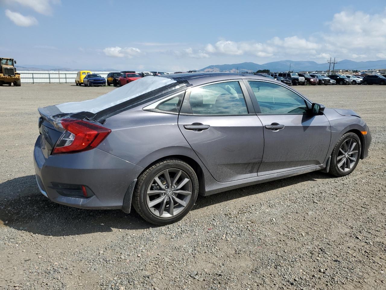 2020 Honda Civic VIN 19XFC1F77LE014632 Copart auction photo, rear end damage thumbnail 3