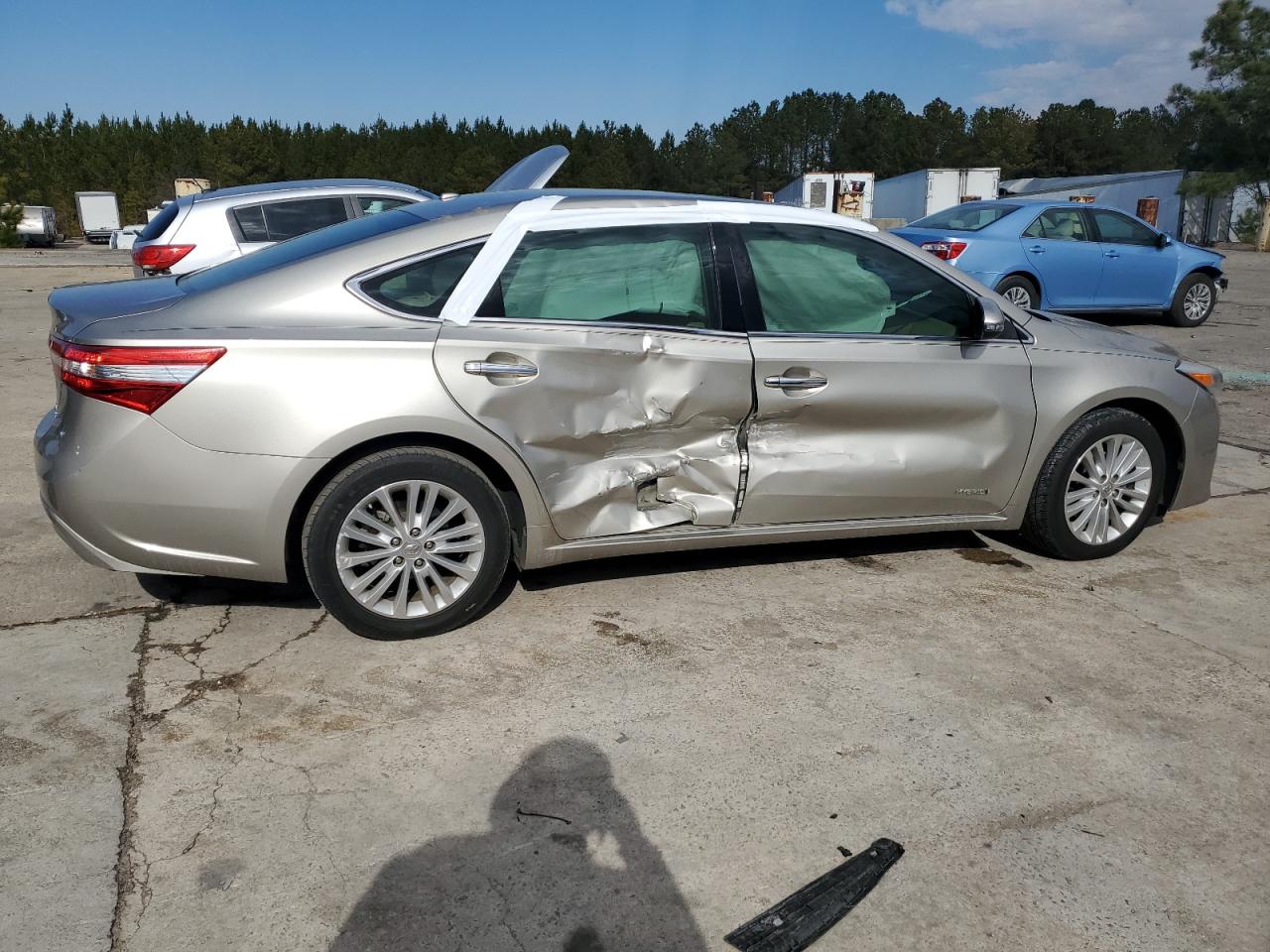 2014 Toyota Avalon VIN 4T1BD1EB9EU035595 Copart auction photo, side damage thumbnail 3