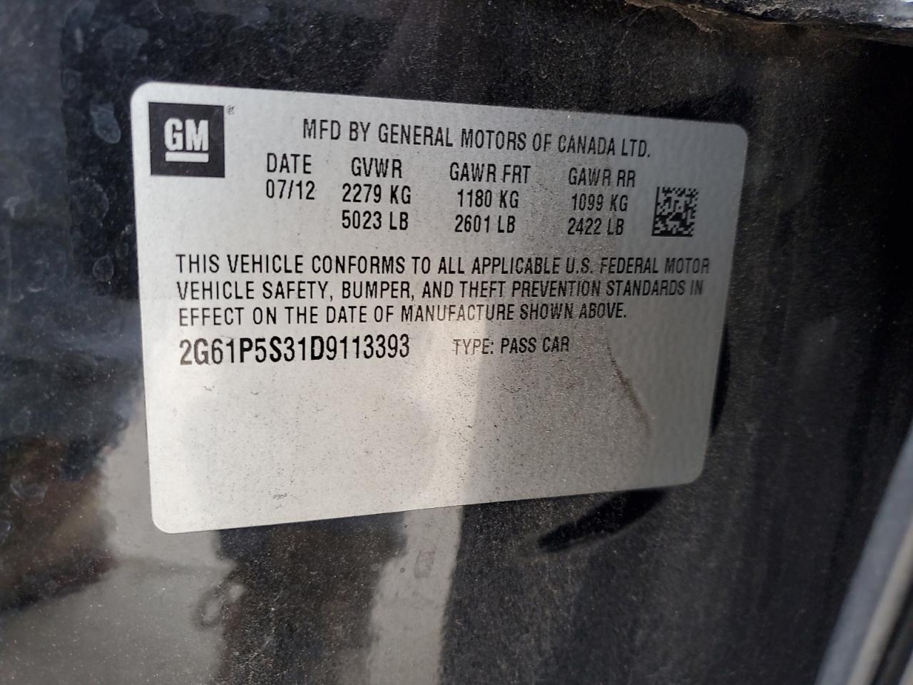 2013 Cadillac XTS VIN 2G61P5S31D9113393 Copart auction photo, side damage thumbnail 12