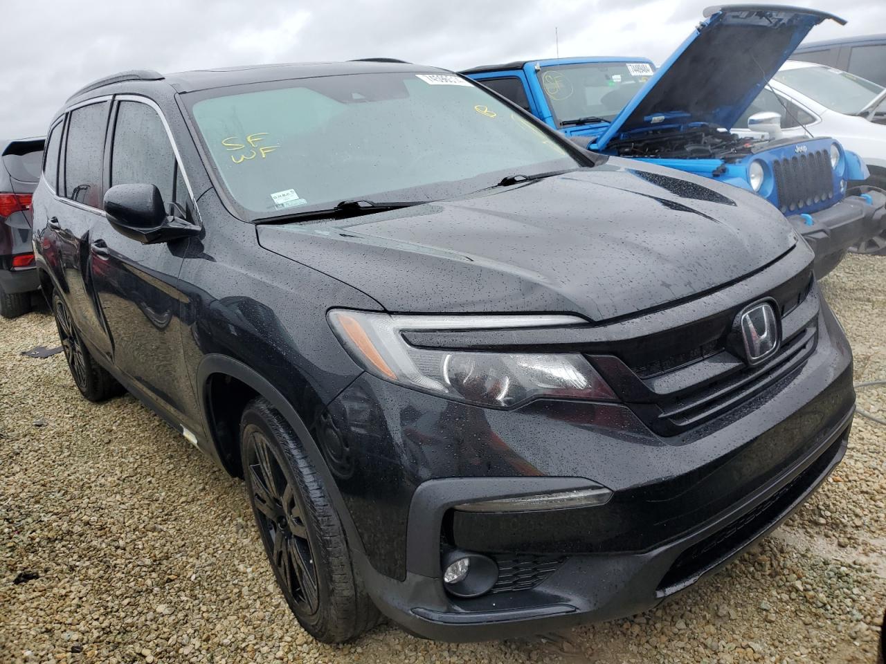 2021 Honda Pilot VIN 5FNYF5H2XMB032594 Copart auction photo, water/flood damage thumbnail 4