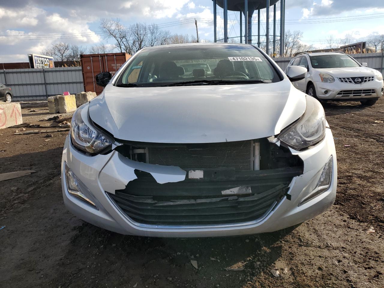 2014 Hyundai Elantra VIN 5NPDH4AE5EH501648 Copart auction photo, front end / rear end damage thumbnail 5