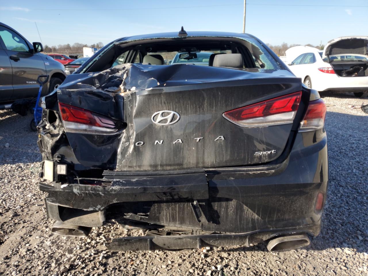 2018 Hyundai Sonata VIN 5NPE34AF5JH716386 Copart auction photo, rear end damage thumbnail 6