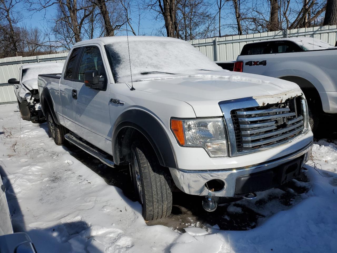 2012 Ford F-150 VIN 1FTFX1EF0CFC66595 Copart auction photo, front end / side damage thumbnail 4