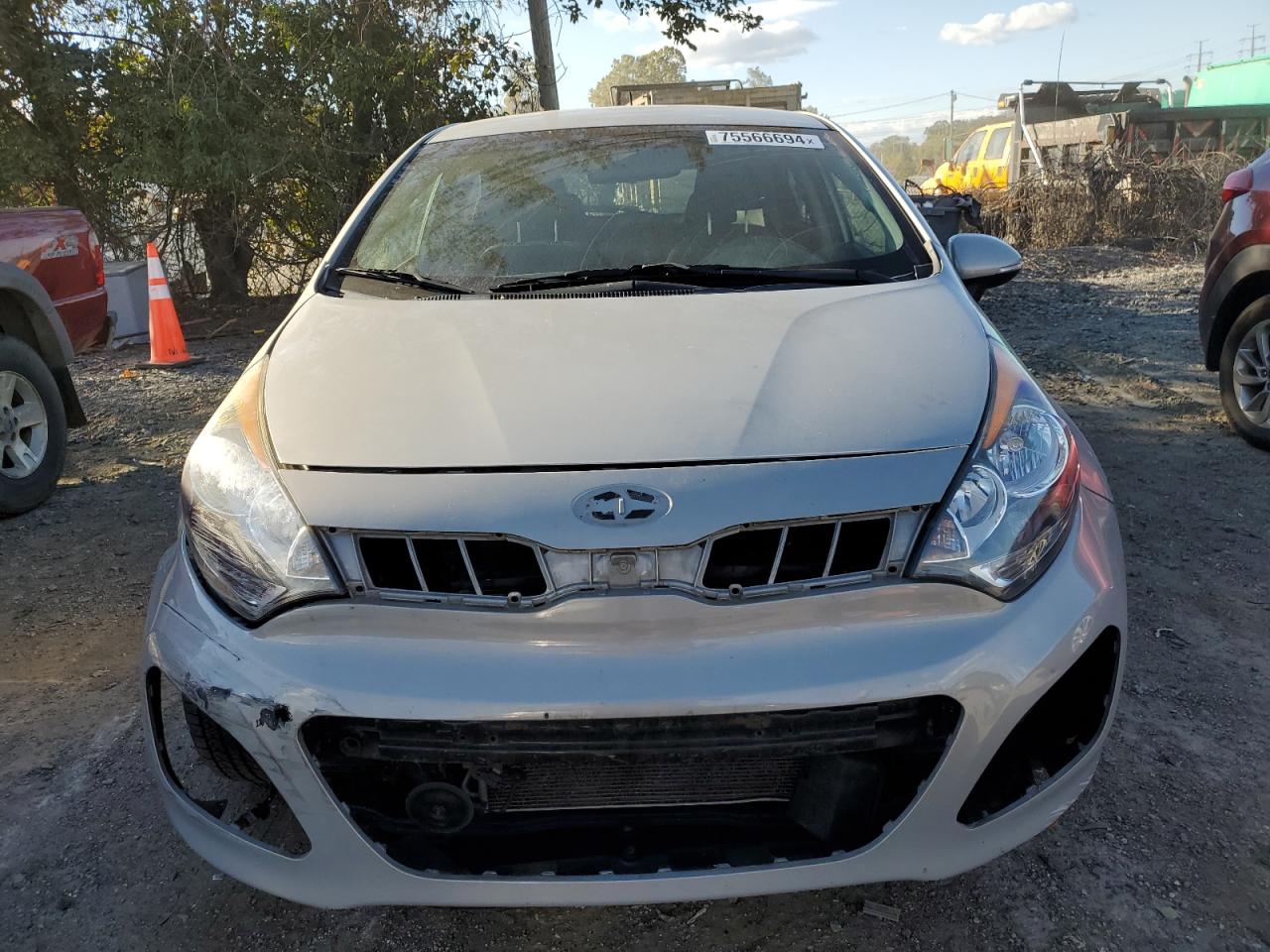 2014 KIA Rio VIN KNADN5A35E6323017 Copart auction photo, front end damage thumbnail 5